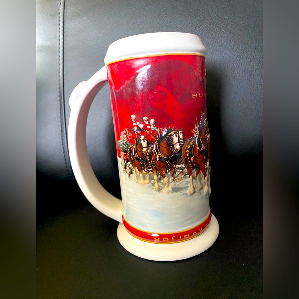 2004 25th Anniversary Budweiser Holiday Stein w/Clydesdales, Anheuser-Busch, Inc